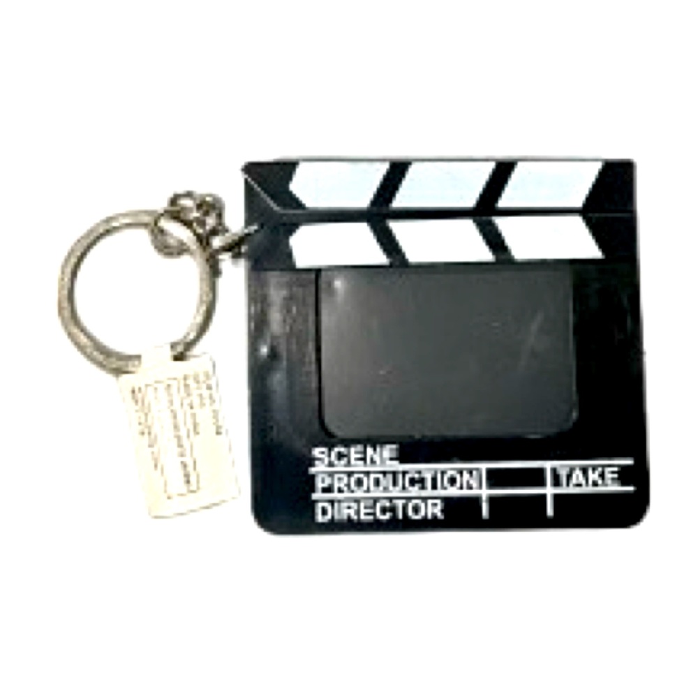 Cute photo movie clapboard key chains. New! (1 bag of 9)